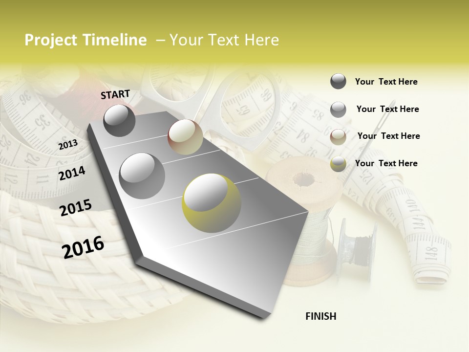 Work Knitting Scissors PowerPoint Template