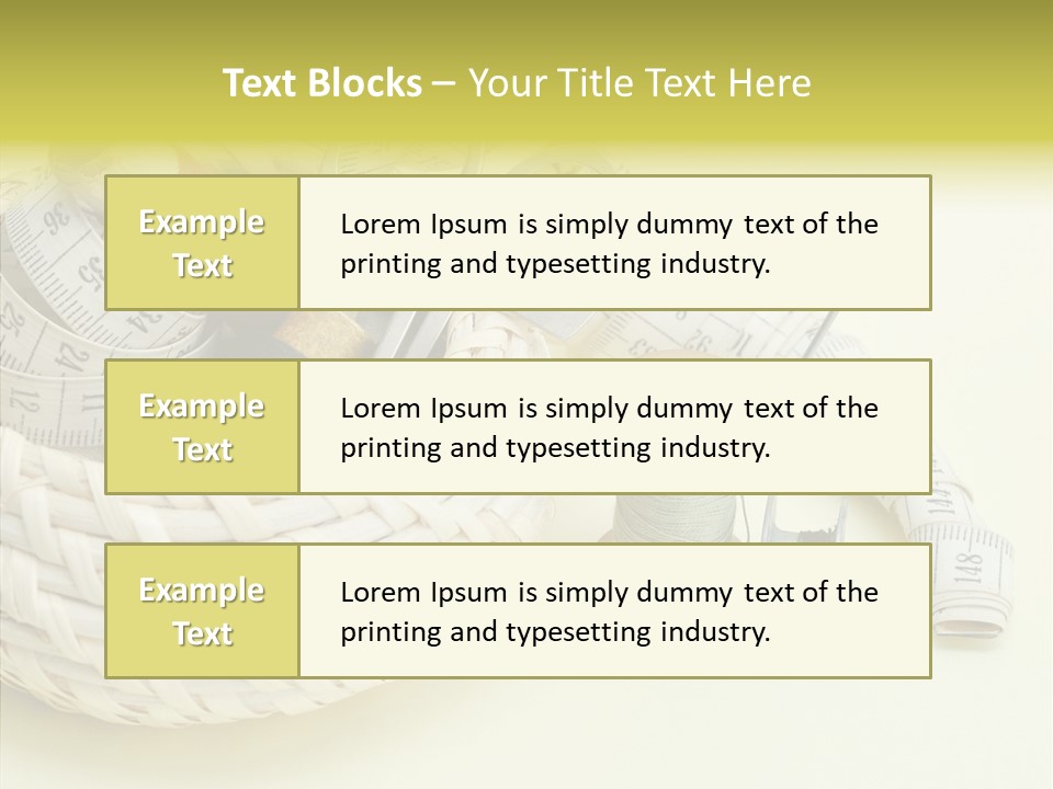 Work Knitting Scissors PowerPoint Template