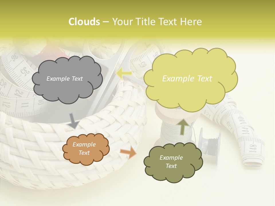 Work Knitting Scissors PowerPoint Template