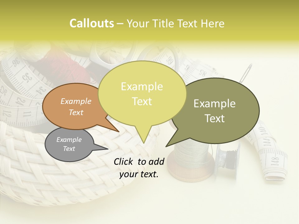 Work Knitting Scissors PowerPoint Template