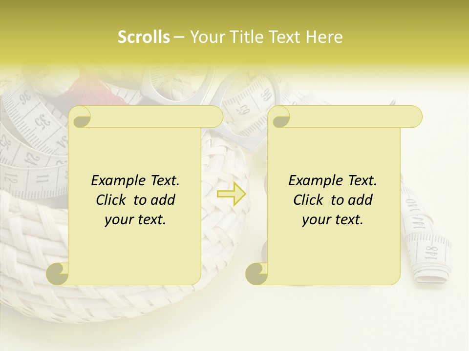 Work Knitting Scissors PowerPoint Template