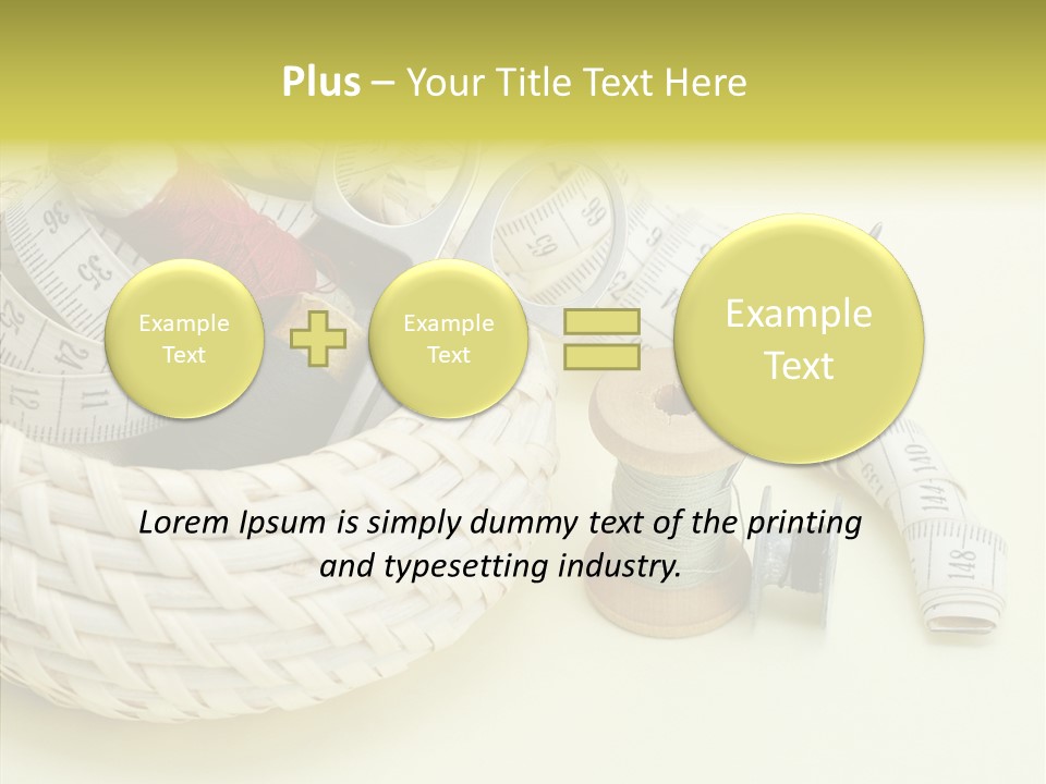 Work Knitting Scissors PowerPoint Template