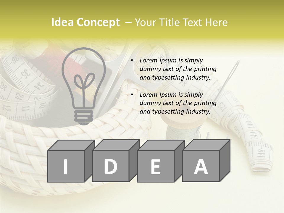 Work Knitting Scissors PowerPoint Template