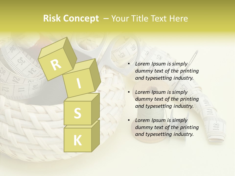 Work Knitting Scissors PowerPoint Template
