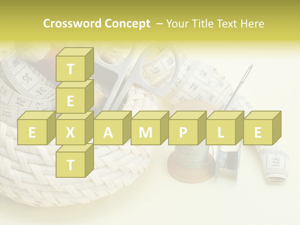Work Knitting Scissors PowerPoint Template