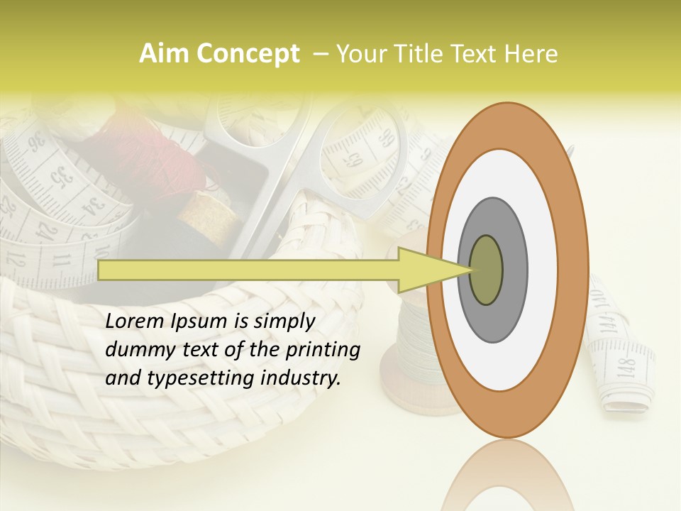 Work Knitting Scissors PowerPoint Template