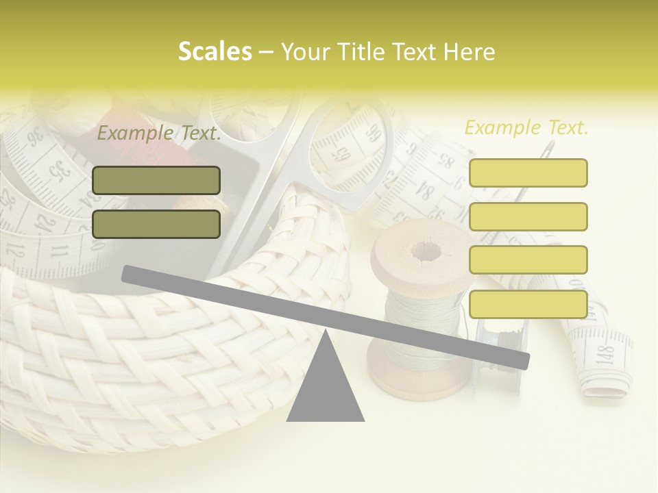 Work Knitting Scissors PowerPoint Template