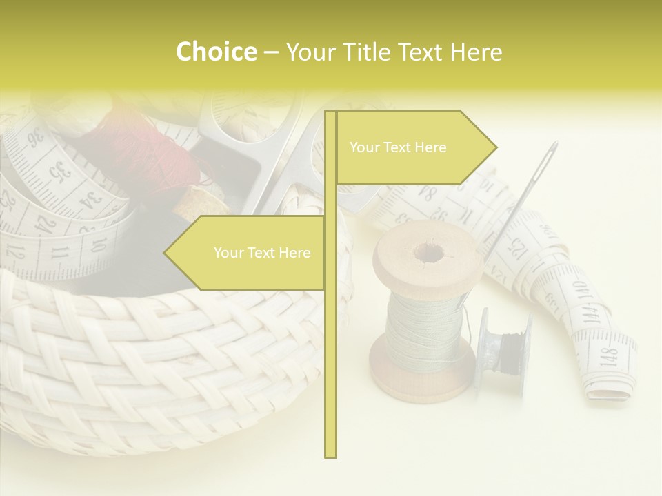 Work Knitting Scissors PowerPoint Template