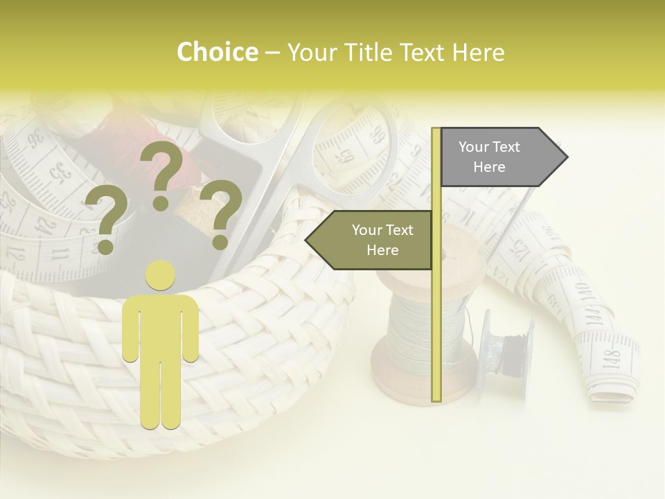 Work Knitting Scissors PowerPoint Template