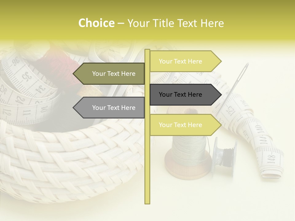 Work Knitting Scissors PowerPoint Template
