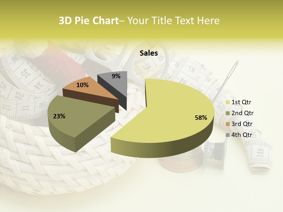 Work Knitting Scissors PowerPoint Template