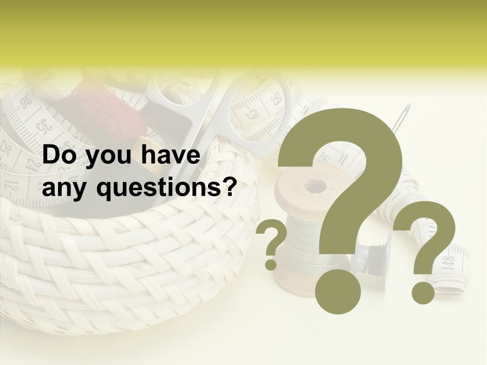 Work Knitting Scissors PowerPoint Template