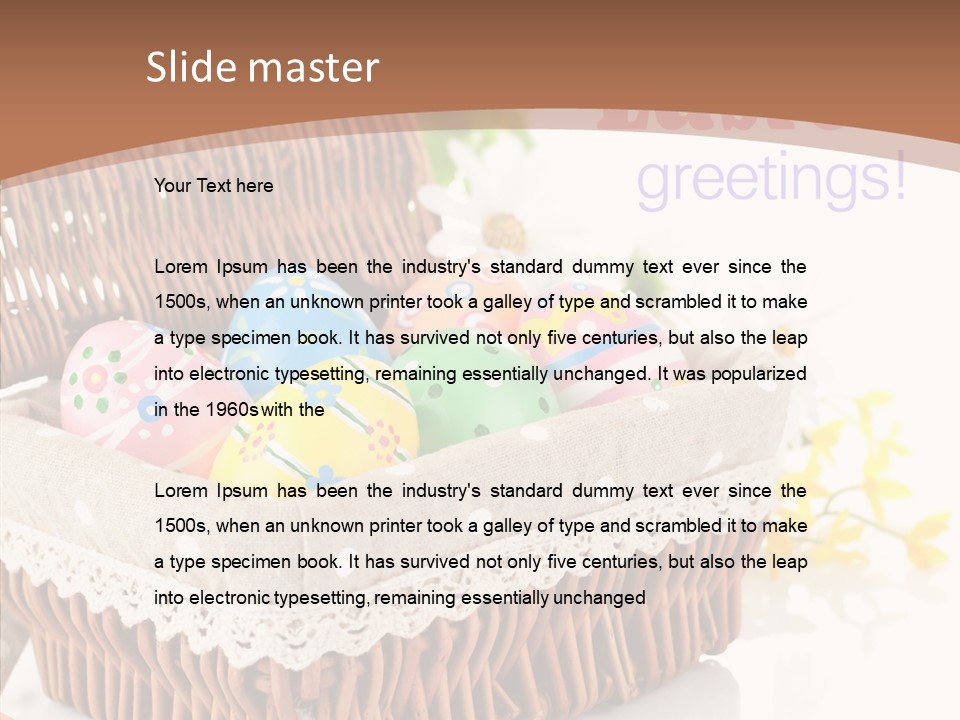 Basket Decor Green PowerPoint Template