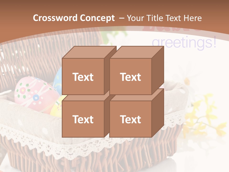 Basket Decor Green PowerPoint Template