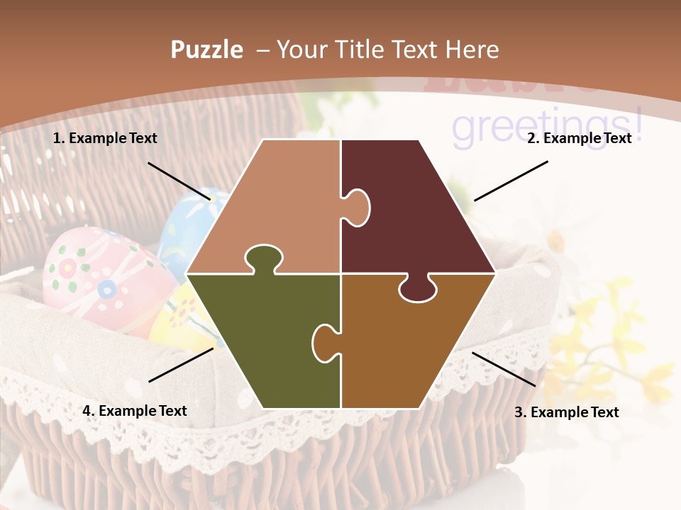 Basket Decor Green PowerPoint Template