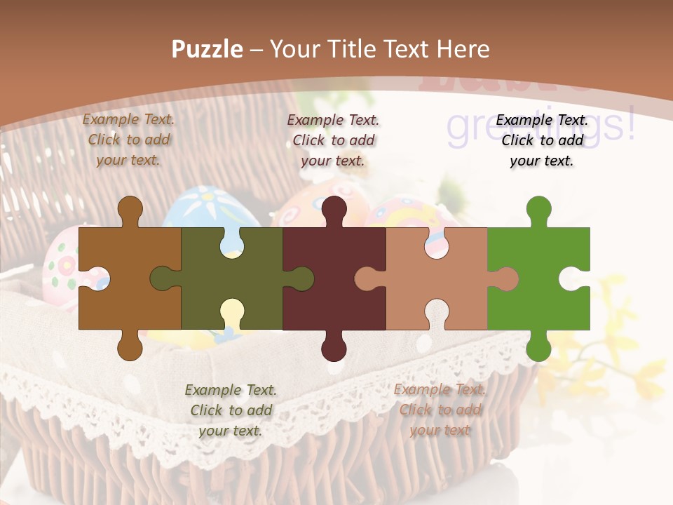 Basket Decor Green PowerPoint Template