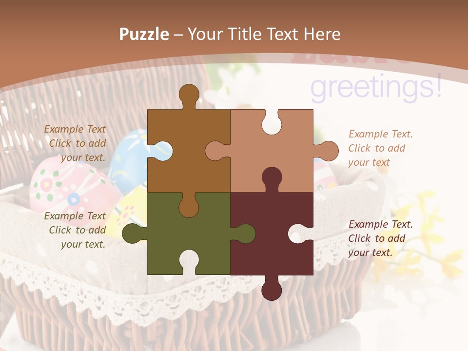 Basket Decor Green PowerPoint Template