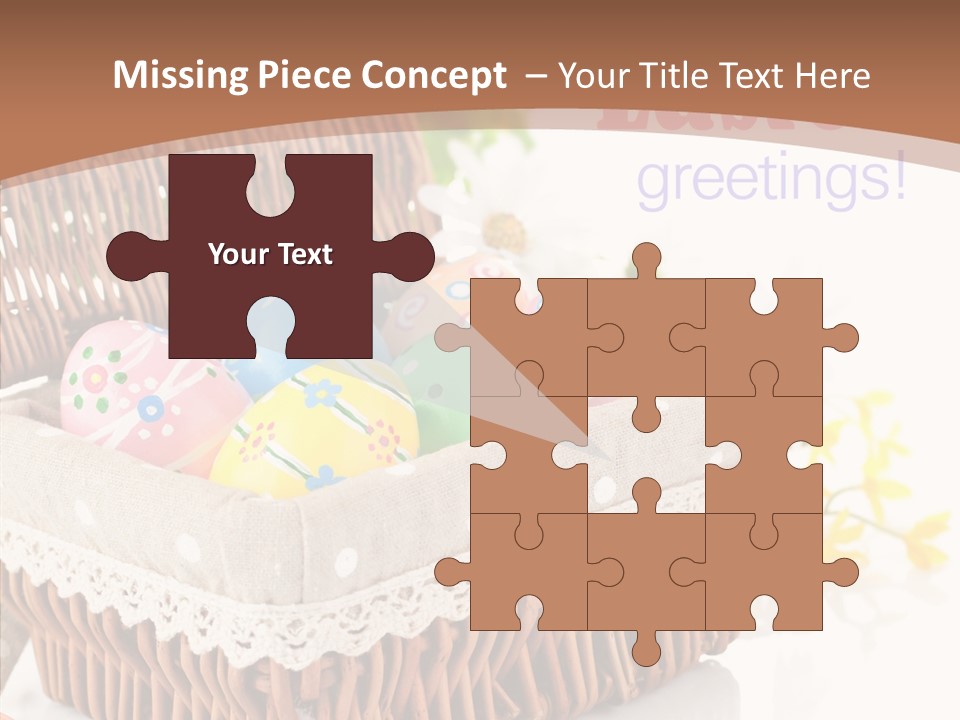 Basket Decor Green PowerPoint Template