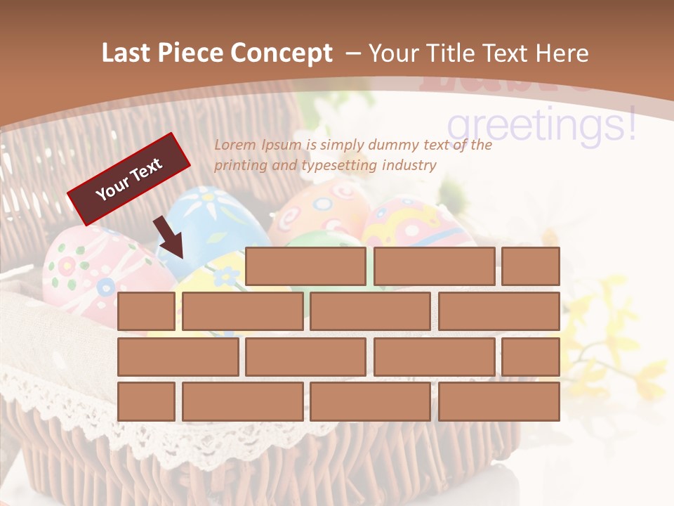Basket Decor Green PowerPoint Template