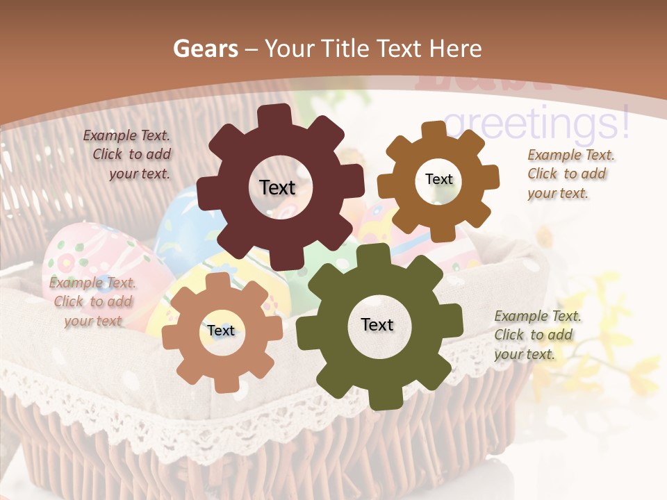 Basket Decor Green PowerPoint Template