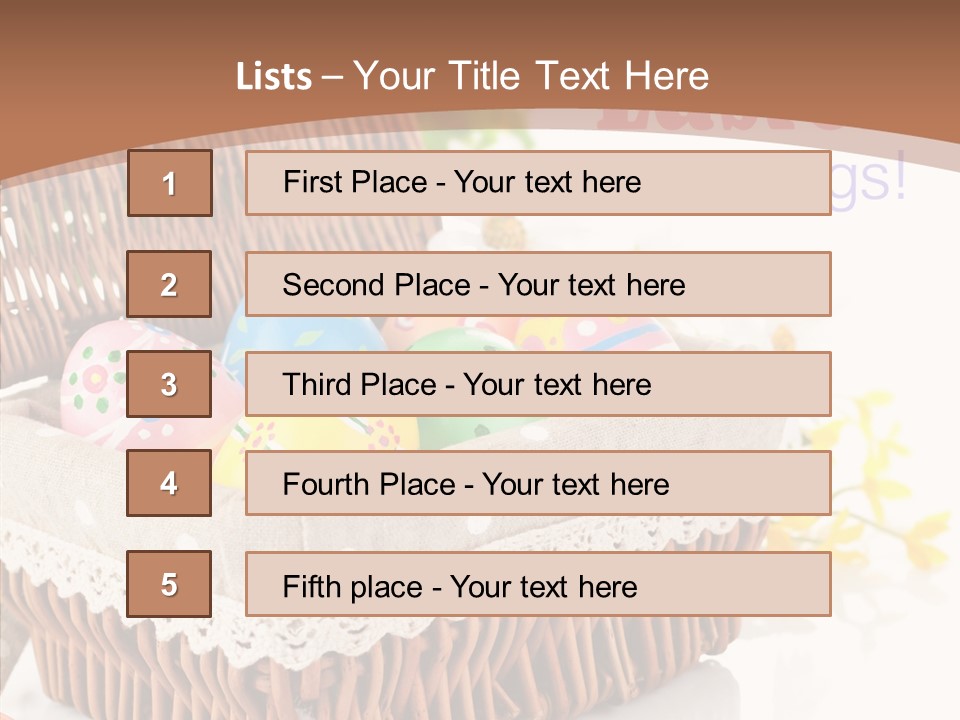 Basket Decor Green PowerPoint Template