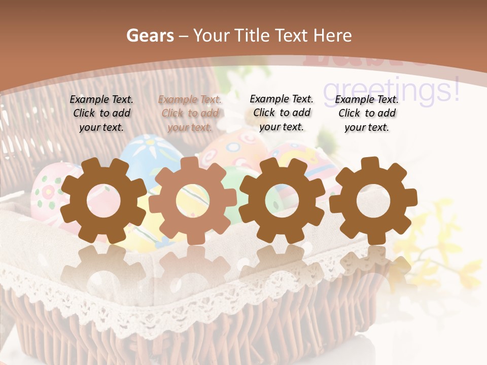 Basket Decor Green PowerPoint Template