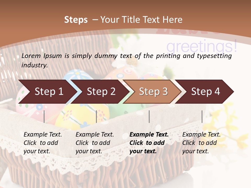 Basket Decor Green PowerPoint Template