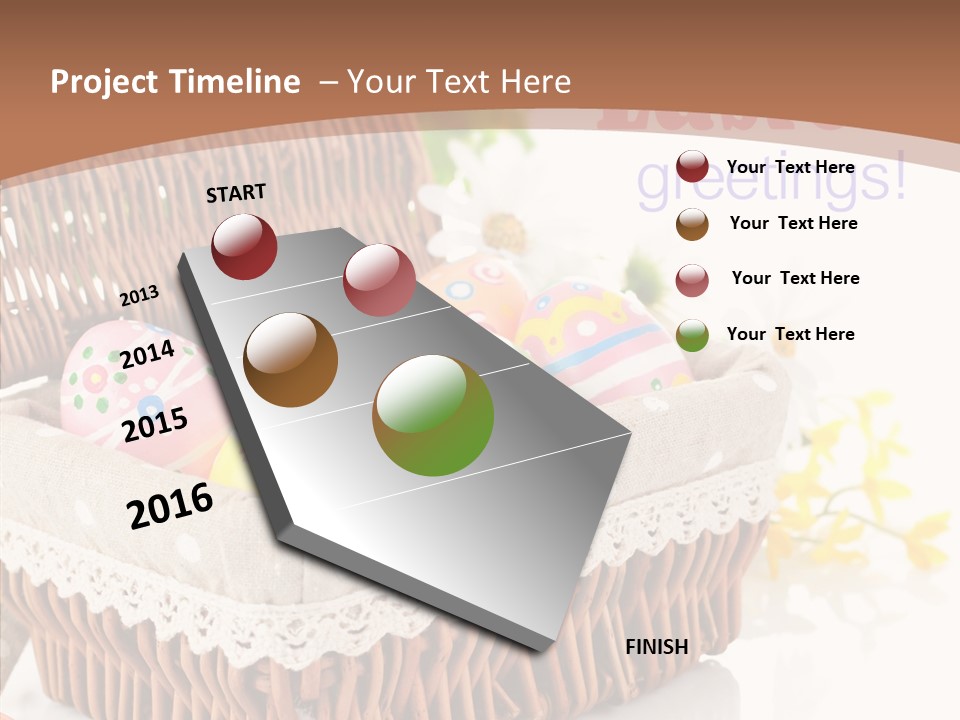 Basket Decor Green PowerPoint Template