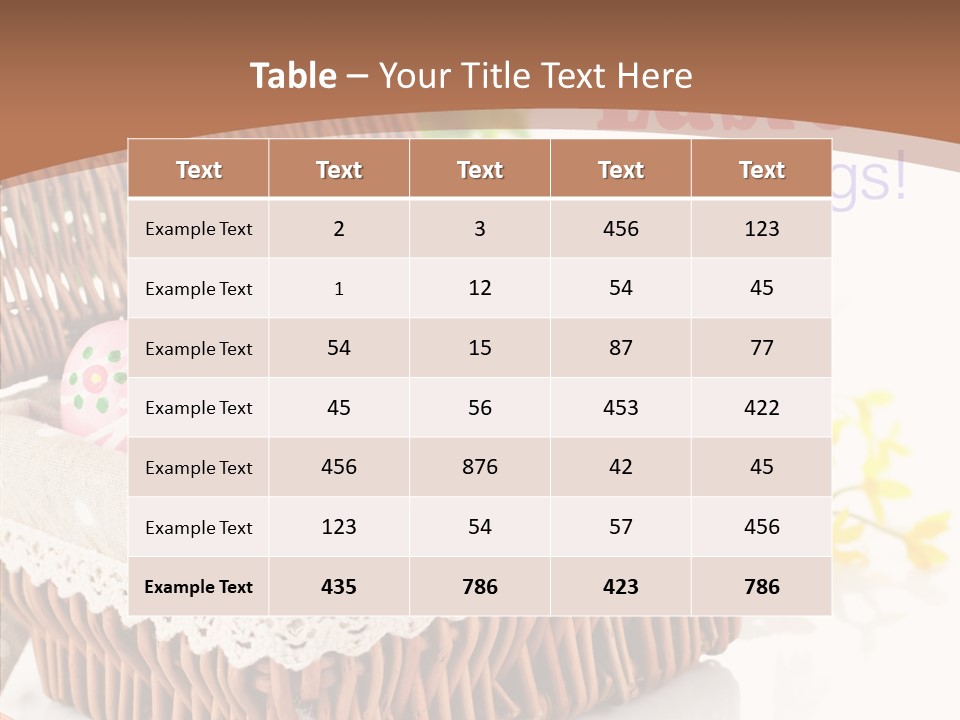 Basket Decor Green PowerPoint Template
