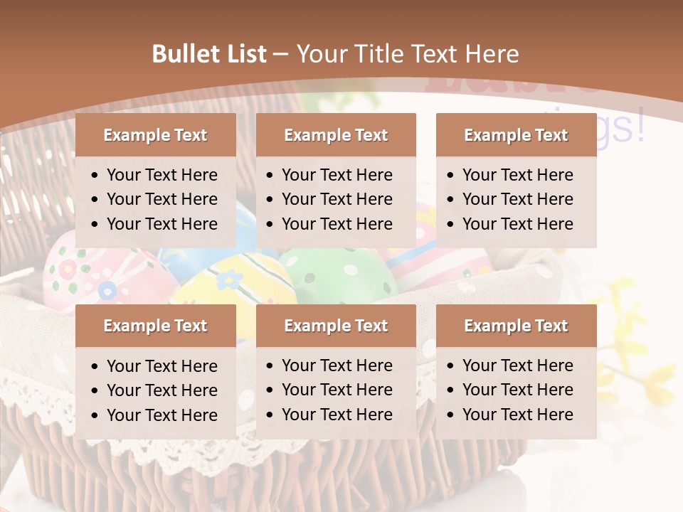 Basket Decor Green PowerPoint Template