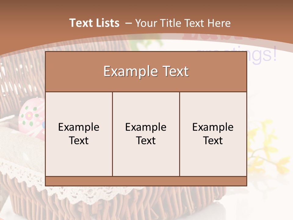 Basket Decor Green PowerPoint Template
