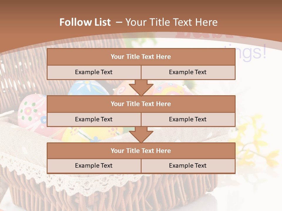 Basket Decor Green PowerPoint Template