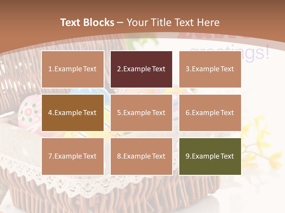 Basket Decor Green PowerPoint Template