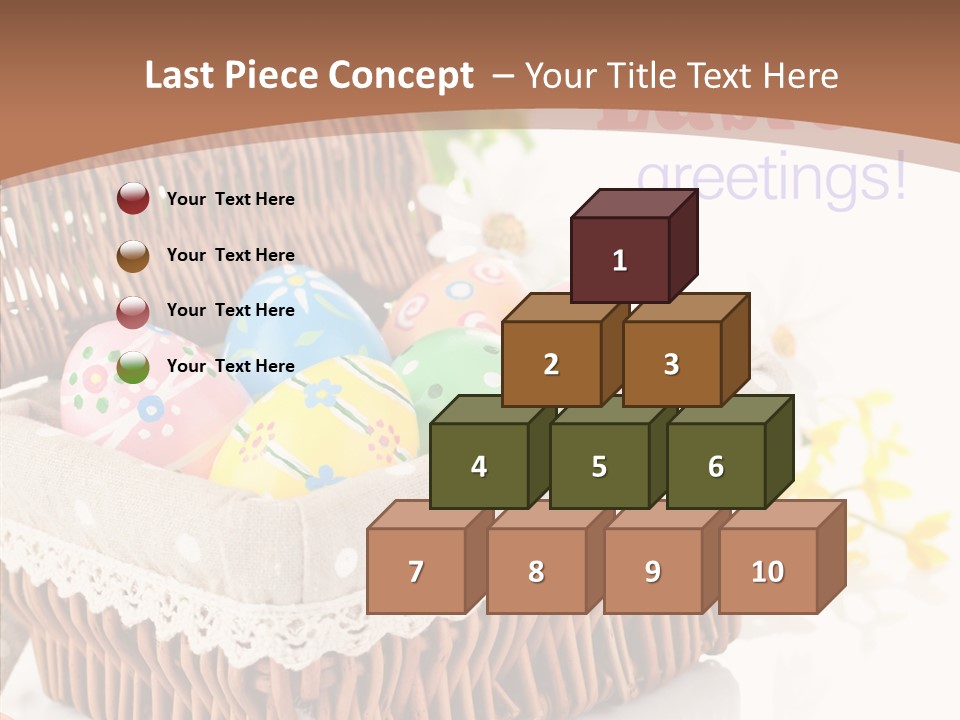 Basket Decor Green PowerPoint Template