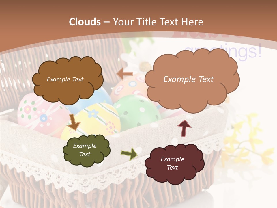 Basket Decor Green PowerPoint Template