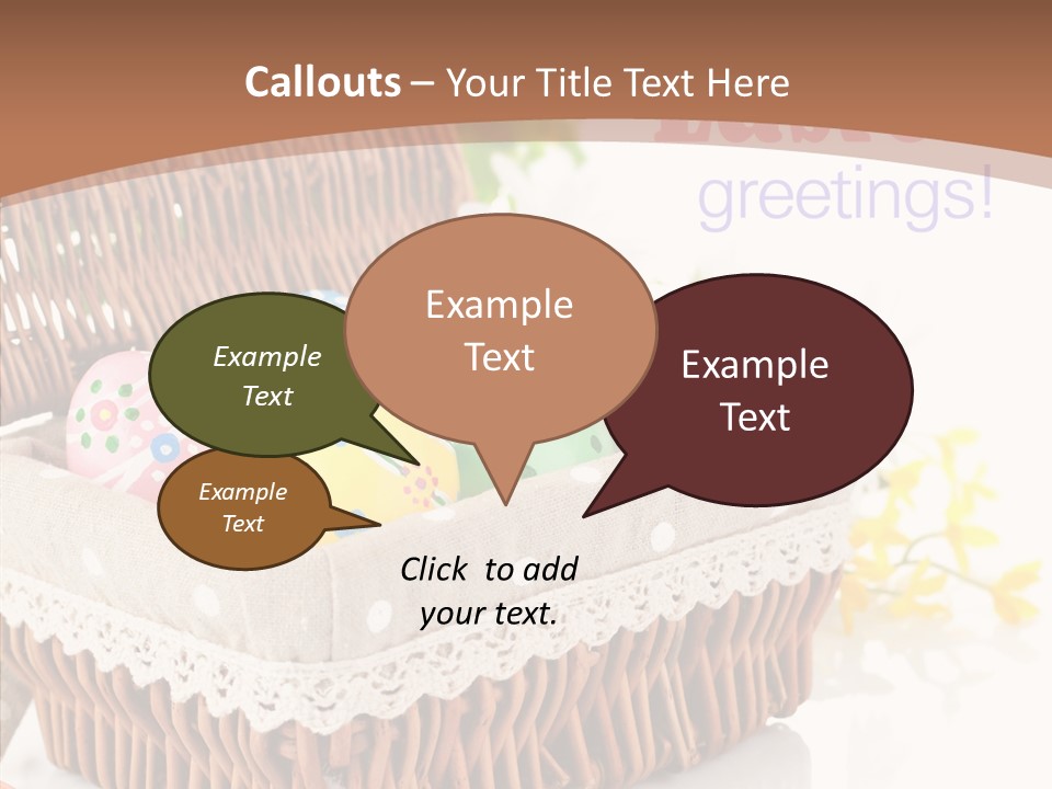 Basket Decor Green PowerPoint Template