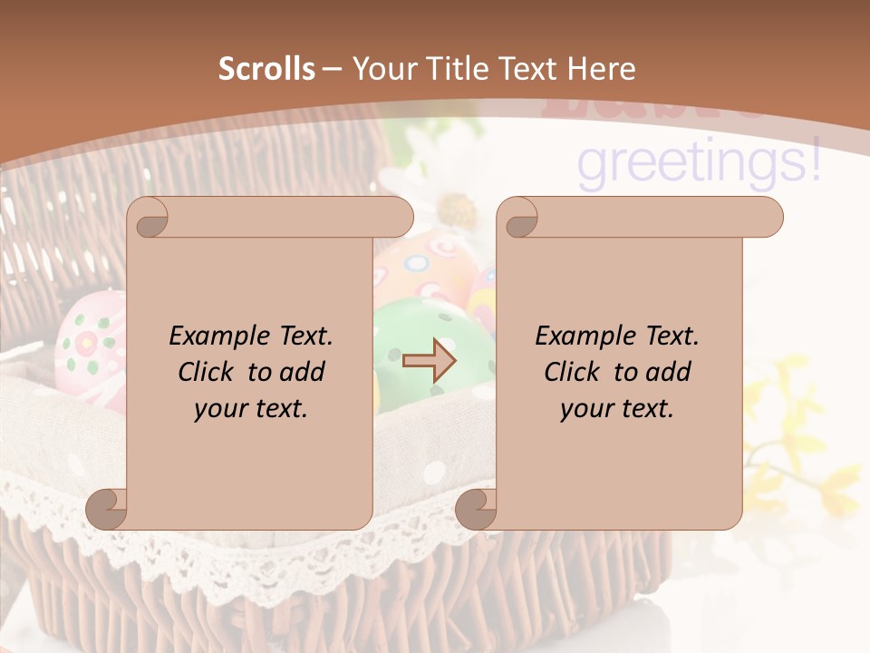 Basket Decor Green PowerPoint Template