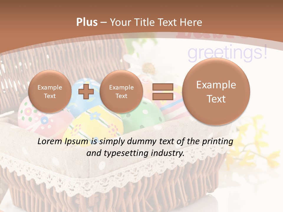 Basket Decor Green PowerPoint Template