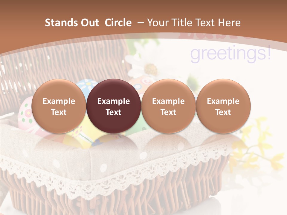 Basket Decor Green PowerPoint Template