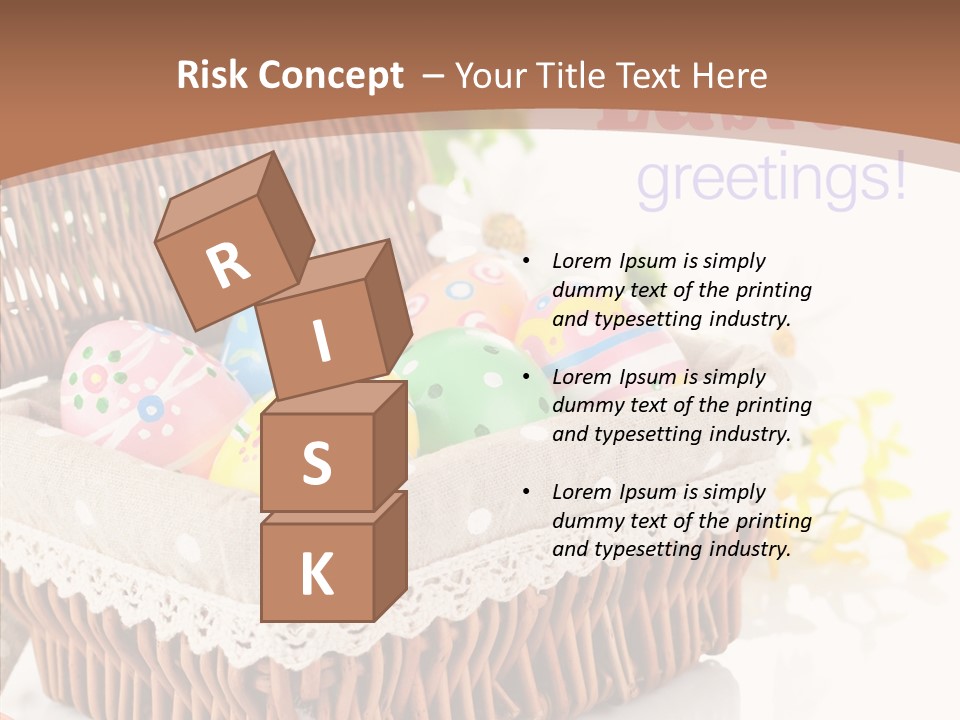 Basket Decor Green PowerPoint Template