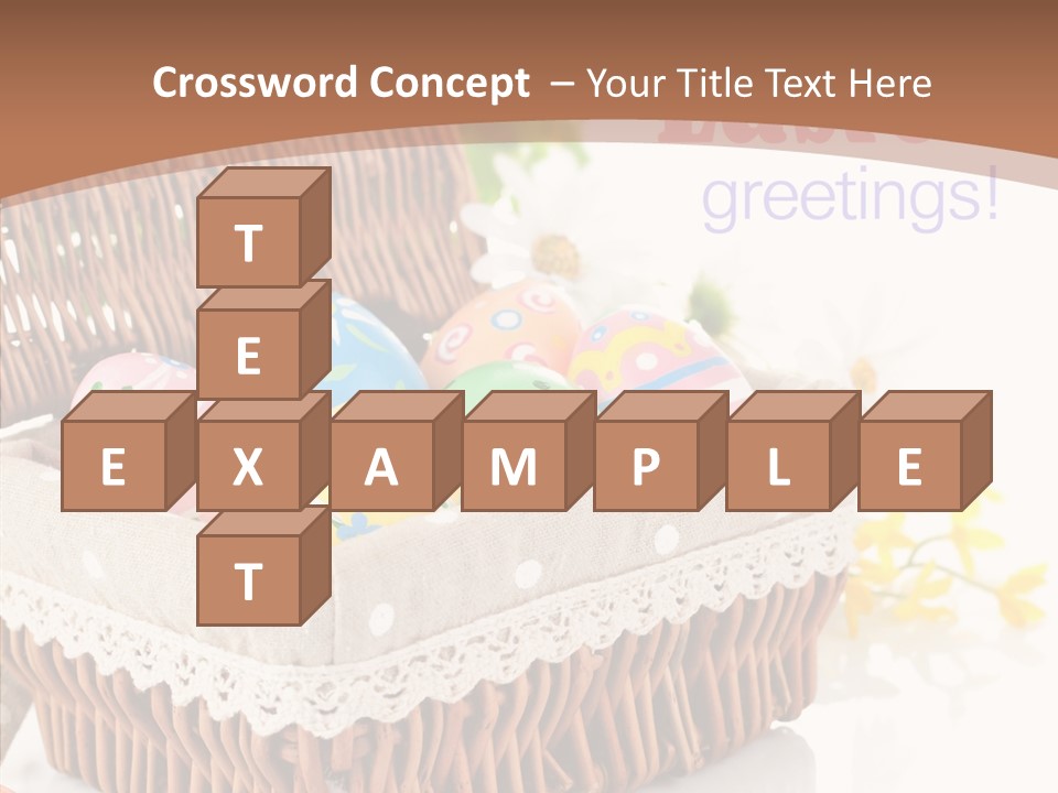 Basket Decor Green PowerPoint Template