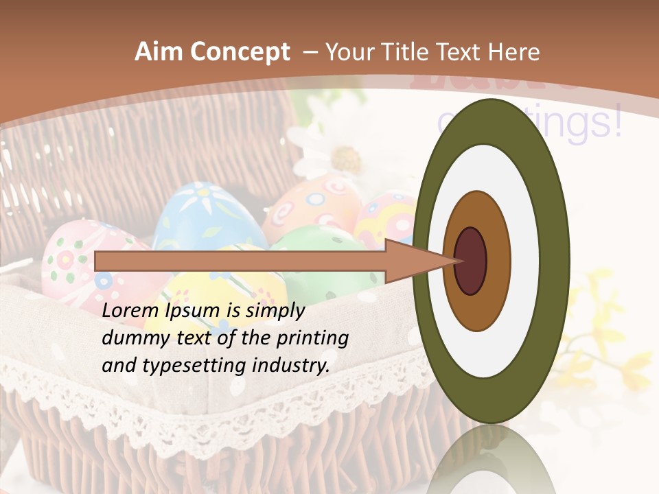 Basket Decor Green PowerPoint Template