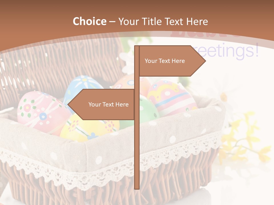 Basket Decor Green PowerPoint Template