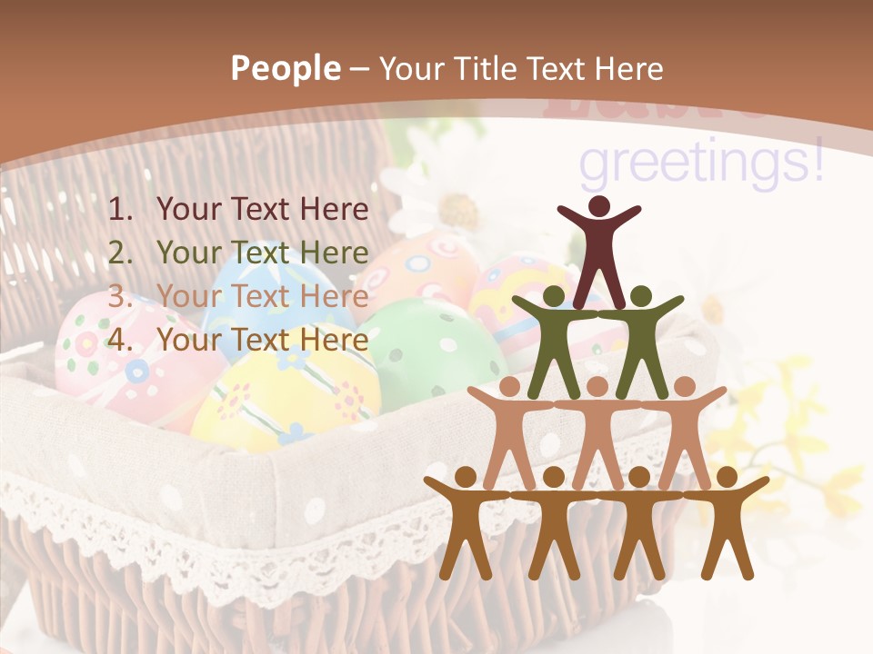 Basket Decor Green PowerPoint Template