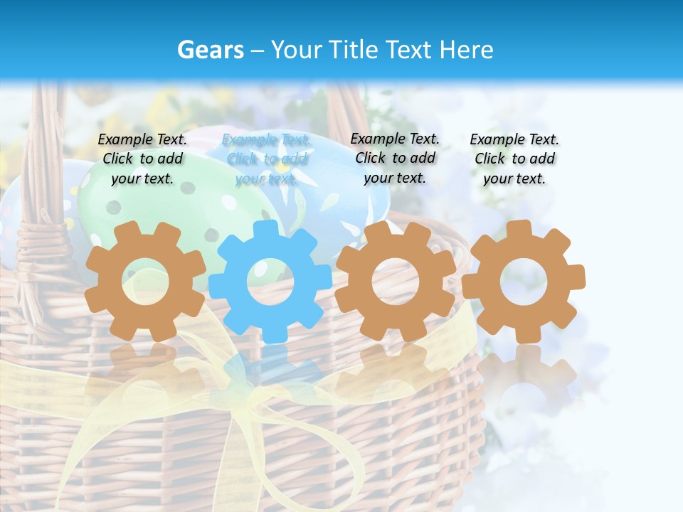 White Blooming Tracery PowerPoint Template