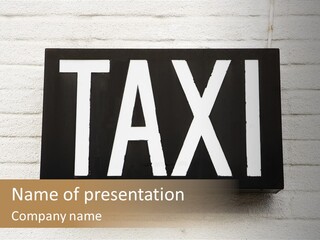 Transportation Journey Sign PowerPoint Template