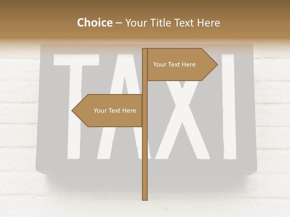 Transportation Journey Sign PowerPoint Template