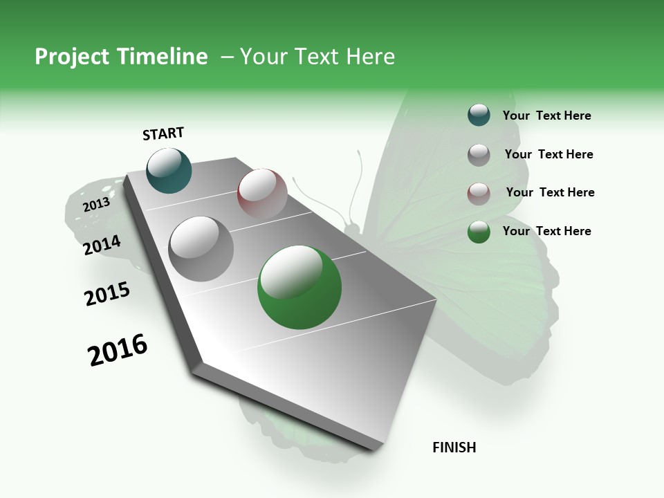 Independence Spring Flying PowerPoint Template