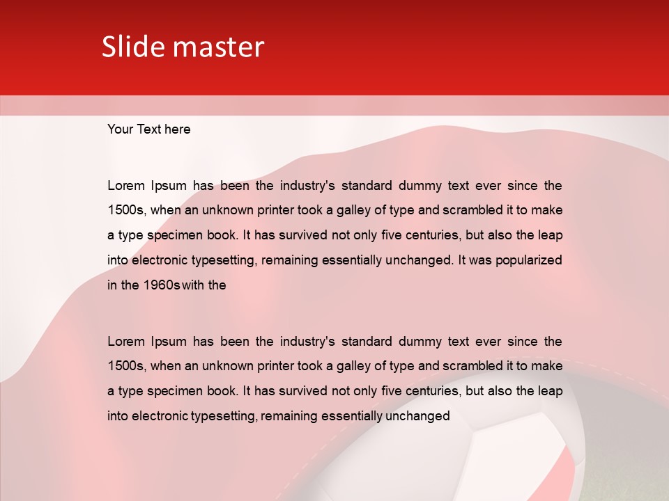 Graphic Soccer Ball Unity PowerPoint Template