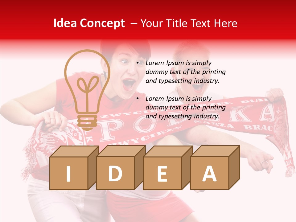 Patriotism Women Flag PowerPoint Template